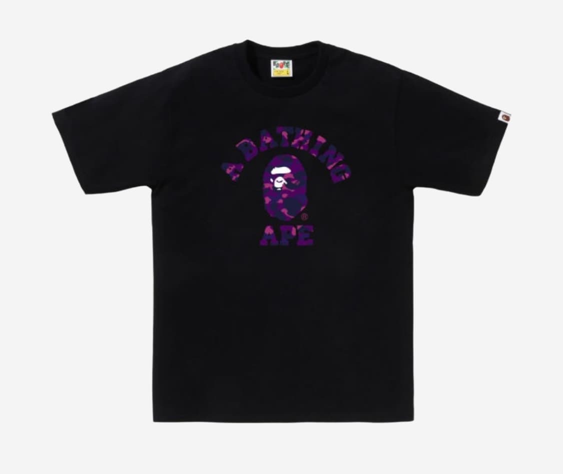 [새상품/M-XXL] 베이프 카모 컬리지 블랙 퍼플 상품이미지1