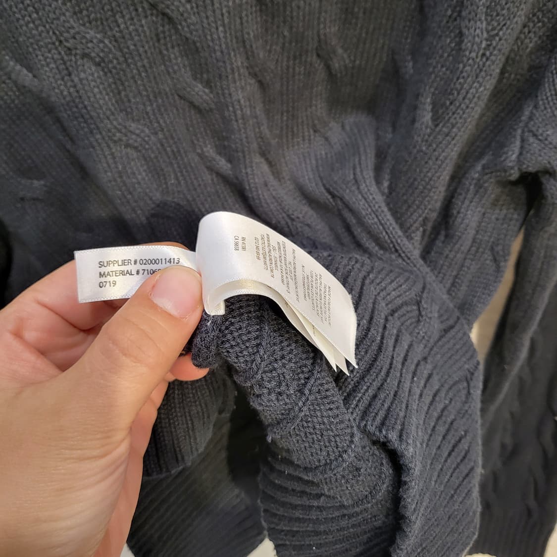 폴로 랄프로렌 블랙 꽈배기 니트 상품이미지4