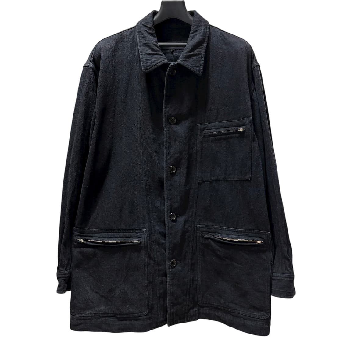 [M] 80‘s 꼼데가르송 옴므 코튼 하프 코트 상품이미지1