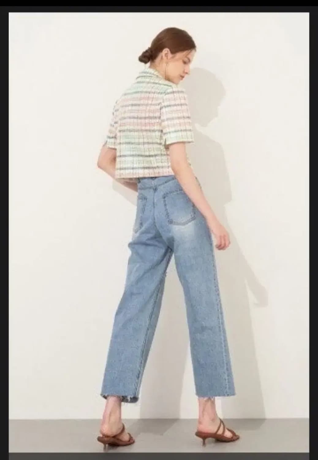 여성 55size 타임 크롭 자켓 상품이미지2