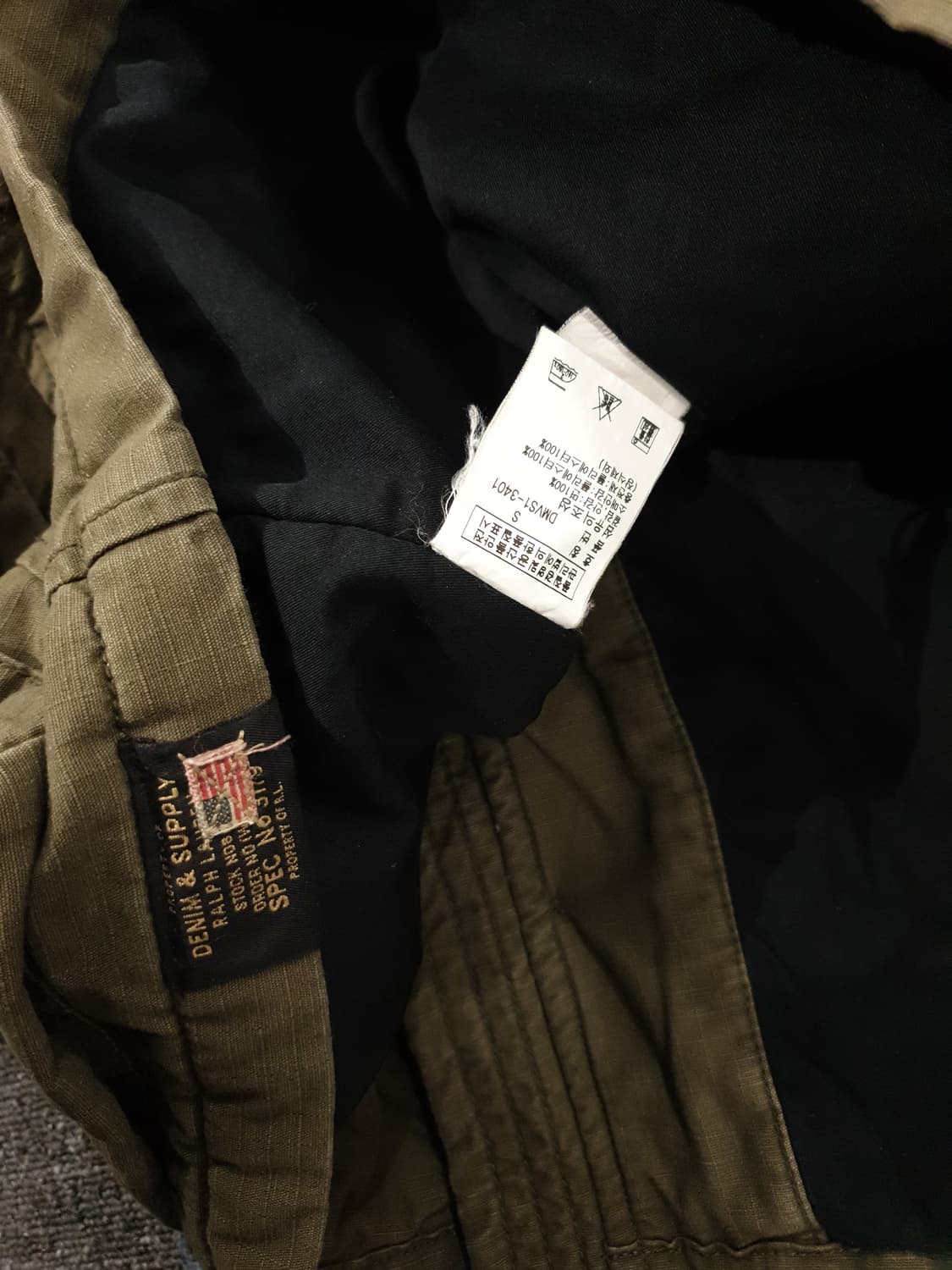 랄프로렌 데님 카키 후드 야상 상품이미지5