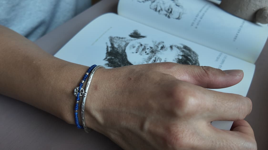 워터프루프 실버 소원 팔찌 (블루) 상품이미지2