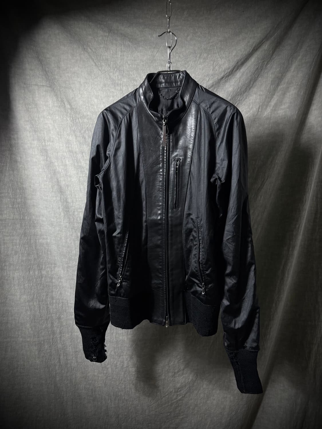 The Viridi Anne Leather Docking Jacket  상품이미지2