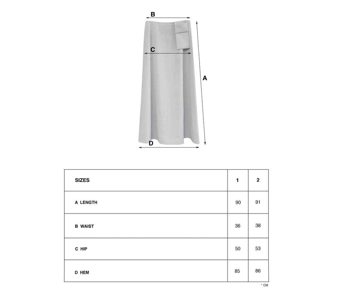 SS23 POCKET LONG SKIRT (PEARL GREY) 상품이미지6