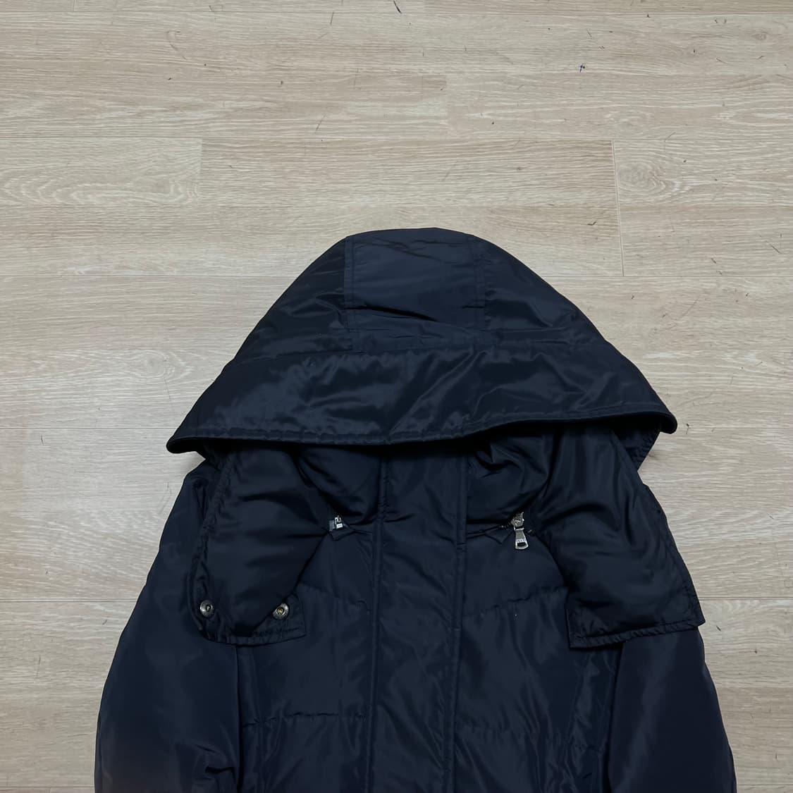 캘빈클라인 여성 프리미엄 다운 후드 롱패딩 점퍼 [네이비] XS/85 상품이미지2