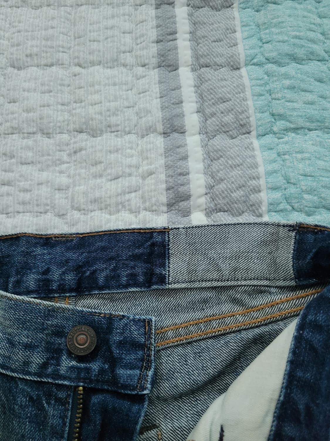 리바이스 빈티지클로징 LVC 69505. 디스리페어 슬림스키니 셀비지  상품이미지5