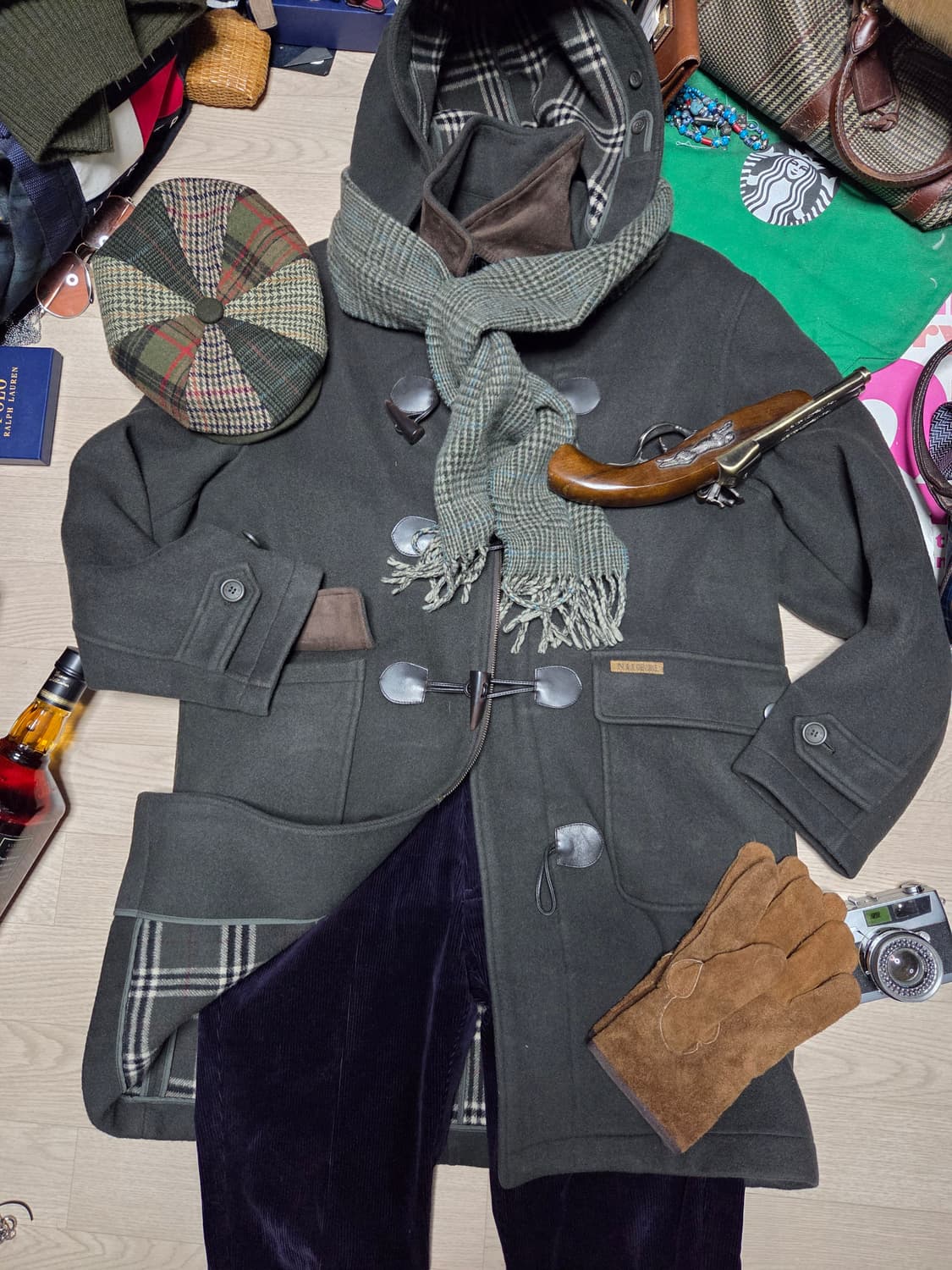 NII 더플코트 떡볶이 코트 딥그린 울코트 상품이미지2