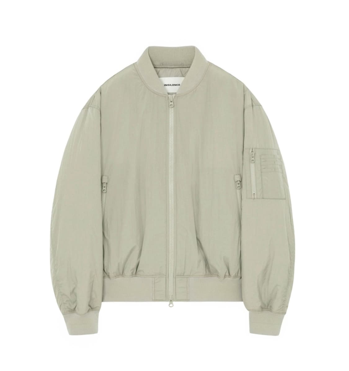 인사일런스 오버사이즈 MA-1 라이트베이지 S 상품이미지1