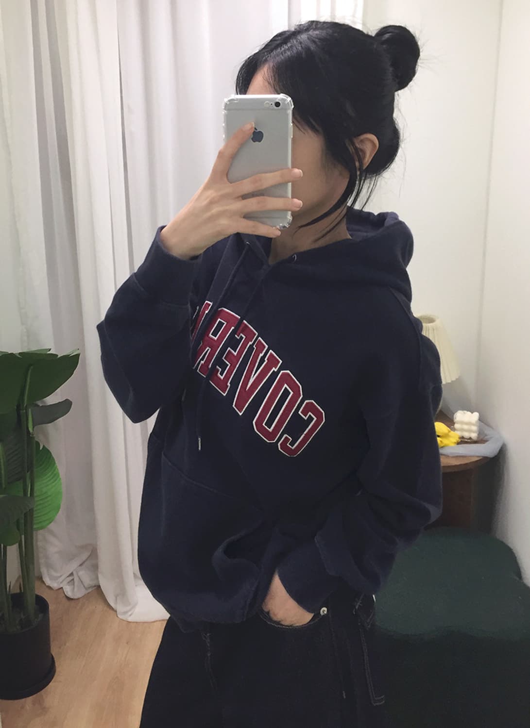 여성 커버낫 오버핏 후드티 100 상품이미지2