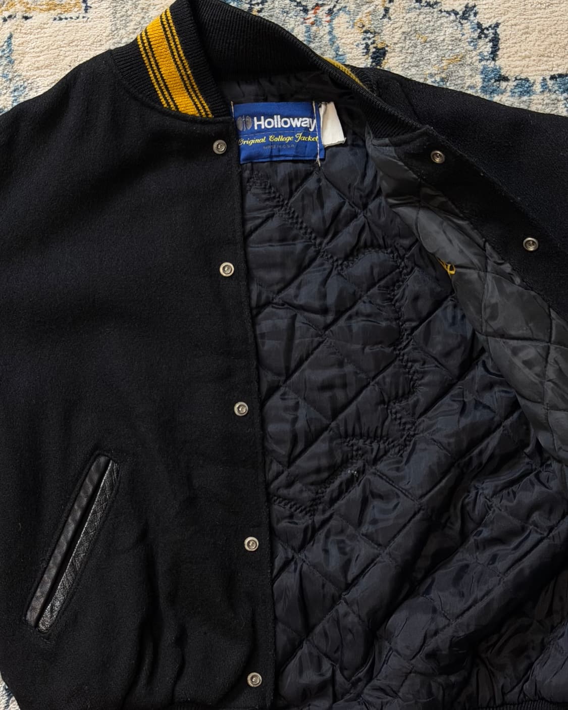 USA MADE 할로웨이 레더암 바시티자켓 상품이미지5