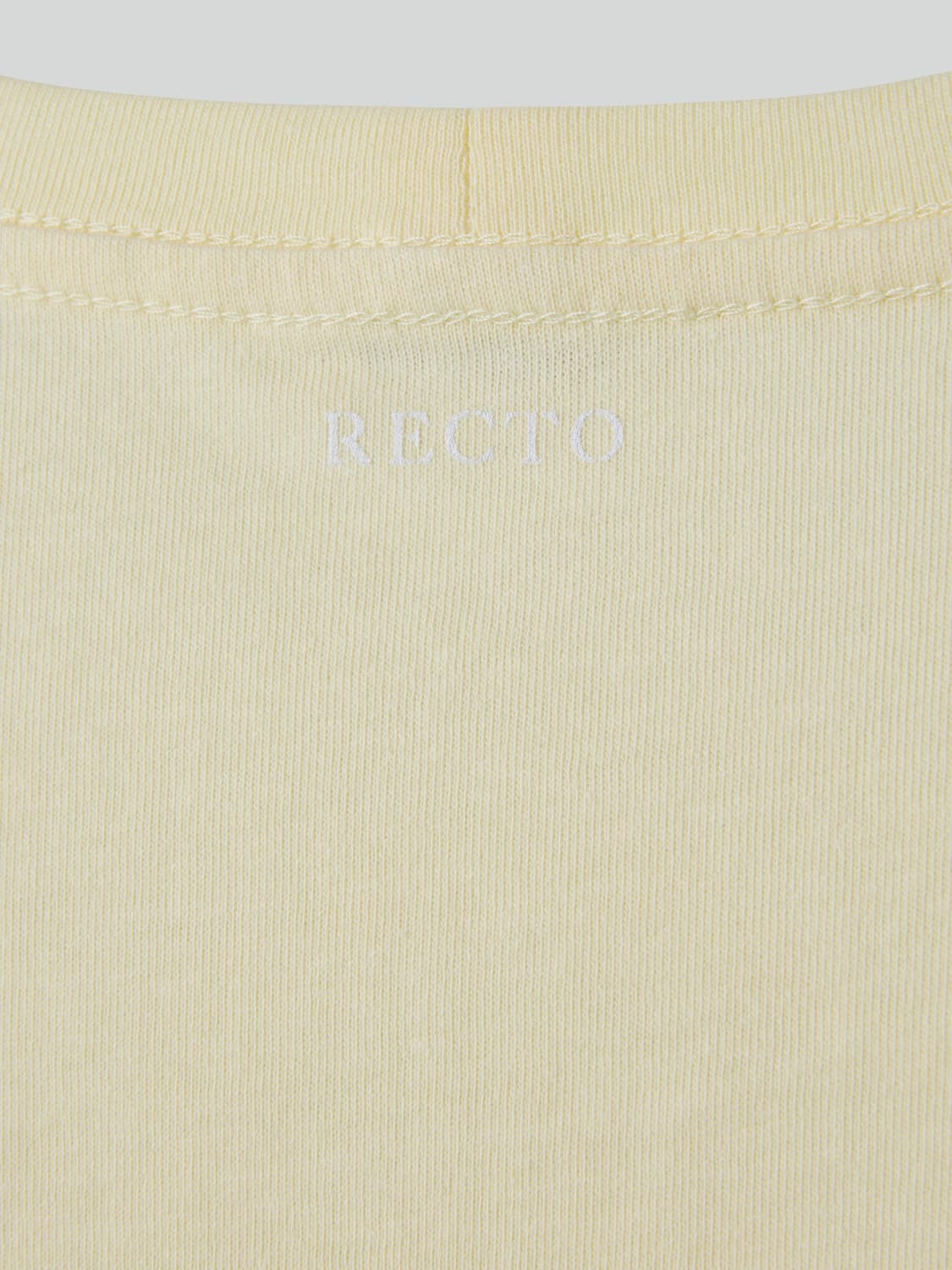 렉토 26SS 컴팩트 코튼 반팔 티셔츠 레몬 옐로우 상품이미지4