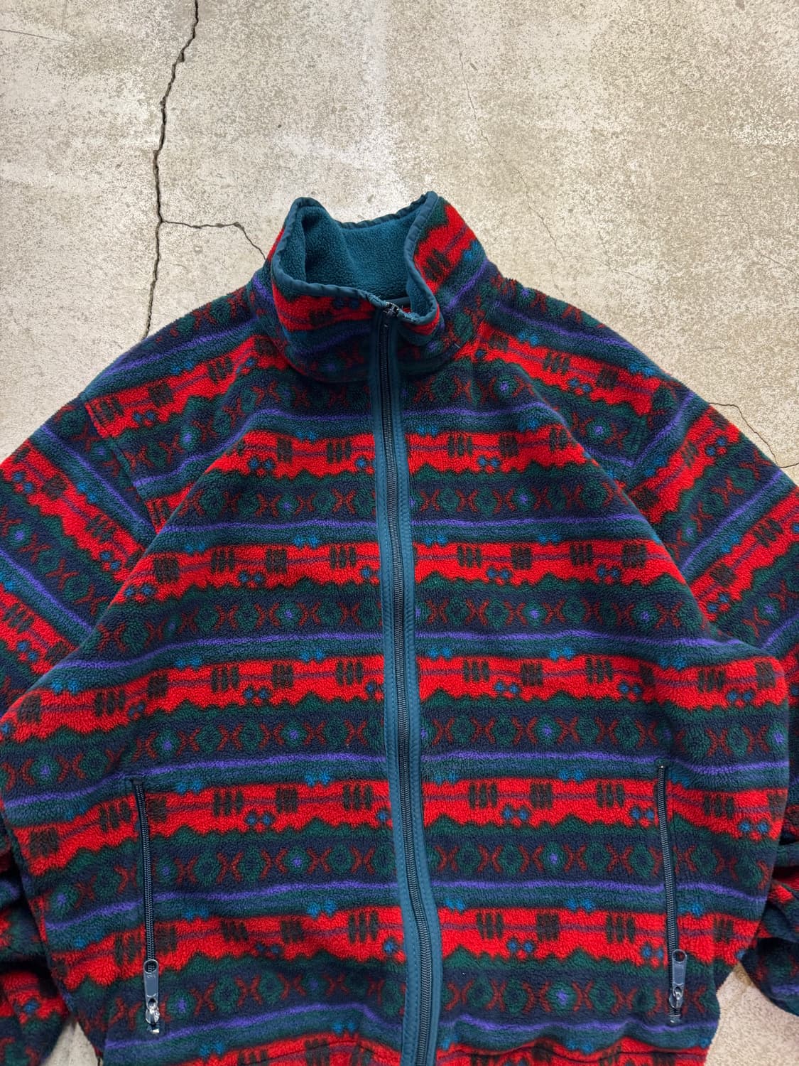 90s 엘엘빈 아즈텍 플리스 집업자켓 상품이미지2