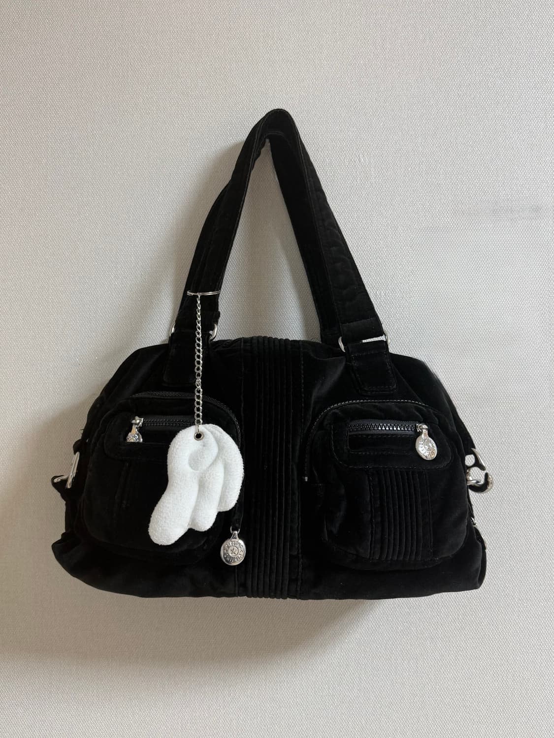 키플링 벨벳 숄더백 +날개키링 위시코어 빈티지 상품이미지1