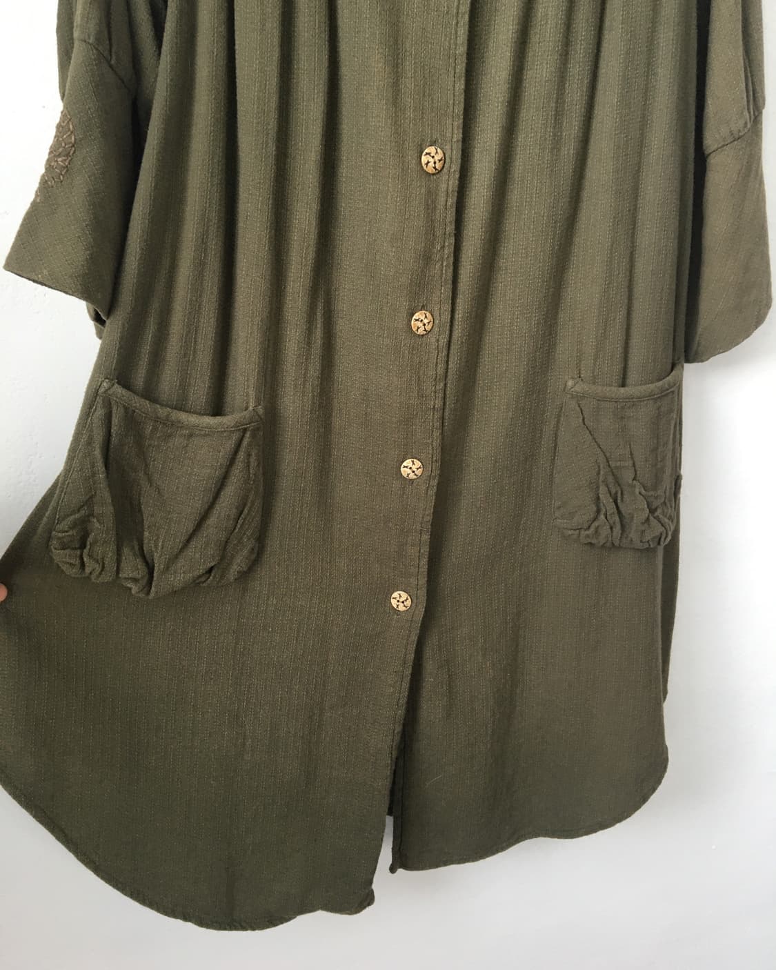 Embroidery point high neck long jacket 상품이미지5