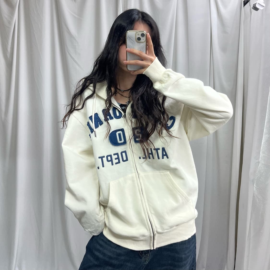 Who.A.U cream hood zip-up 상품이미지2