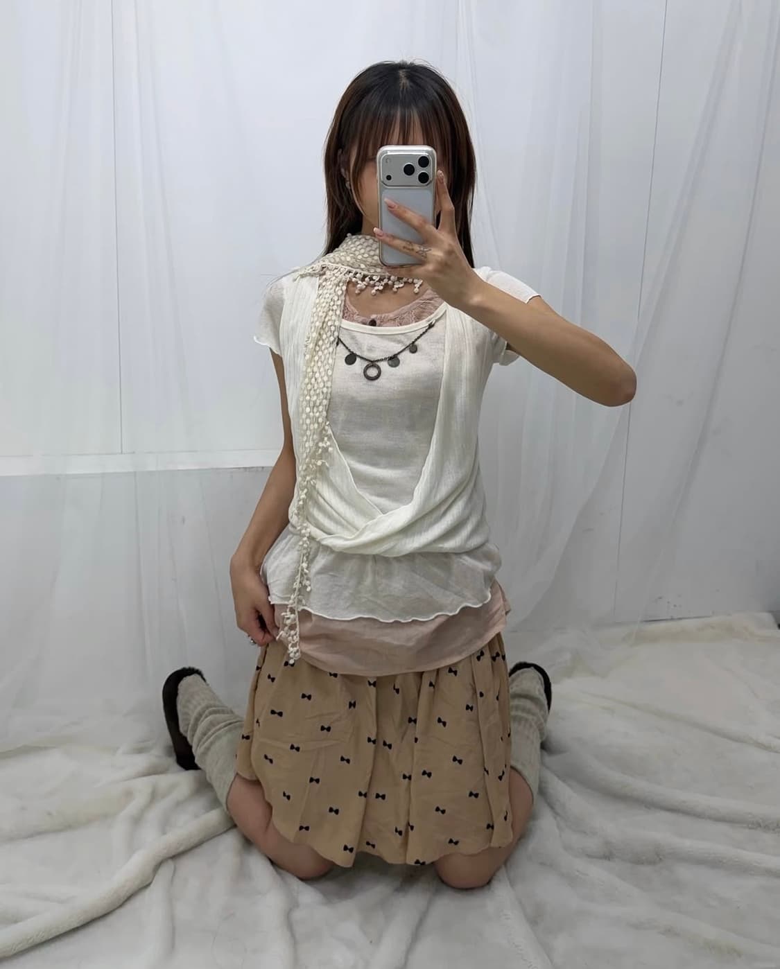 𖤐여리 온나 리본 코디set𖤐  상품이미지1