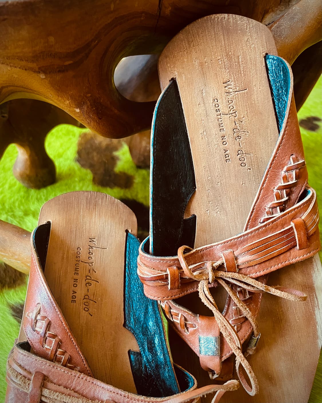 Whoop de doo Leather Western Flip-Flop 상품이미지2