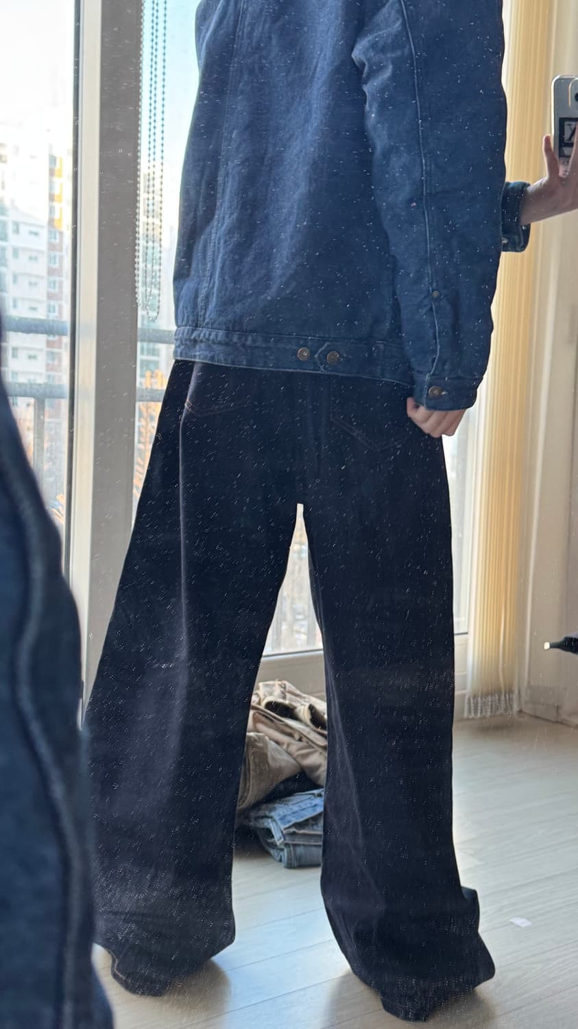 새상품급 Gu 데님 후리스 자켓105 상품이미지2