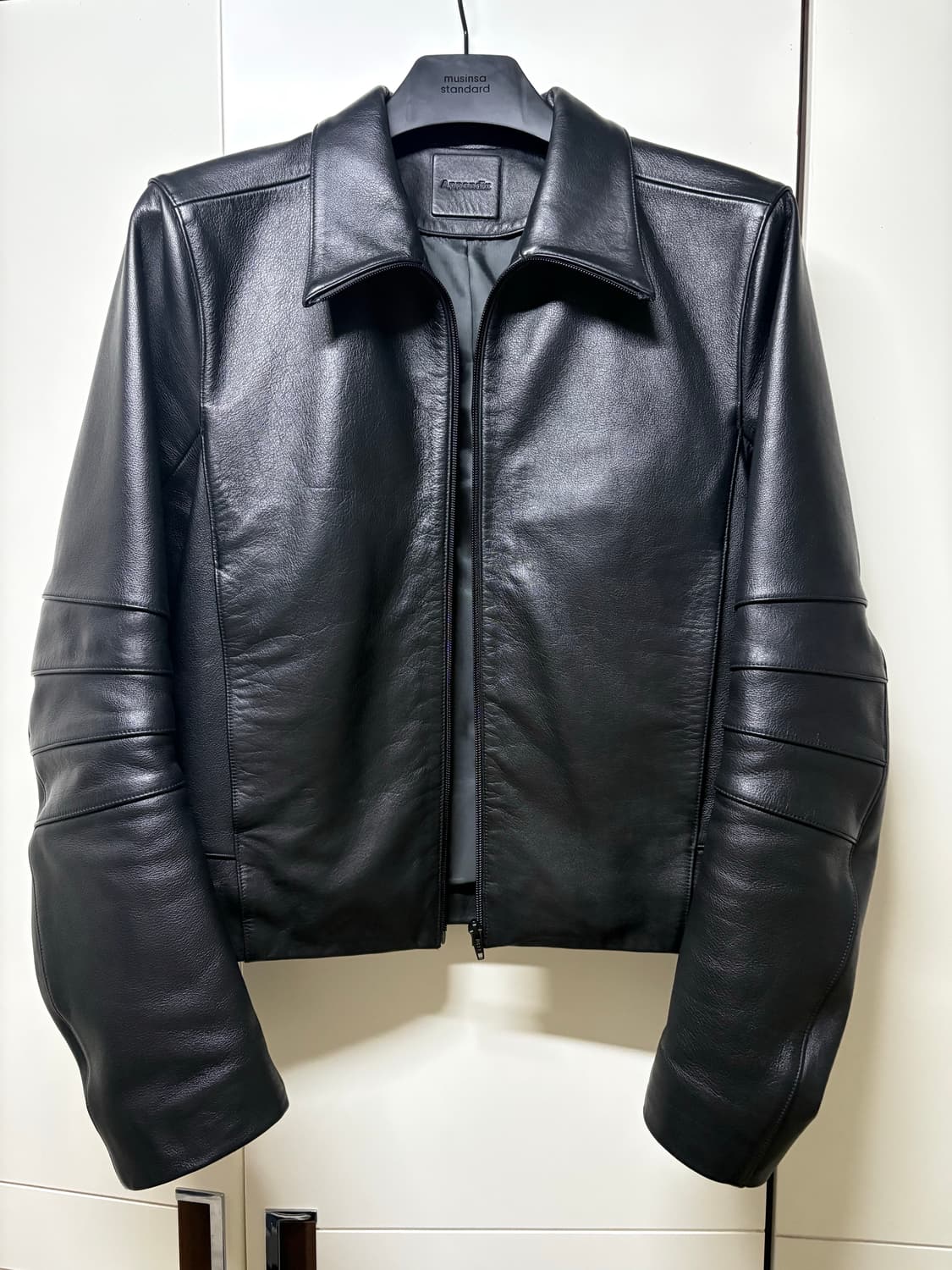 [1] 머듈 어펜딕스 레더 자켓 블랙 팝니다 상품이미지2