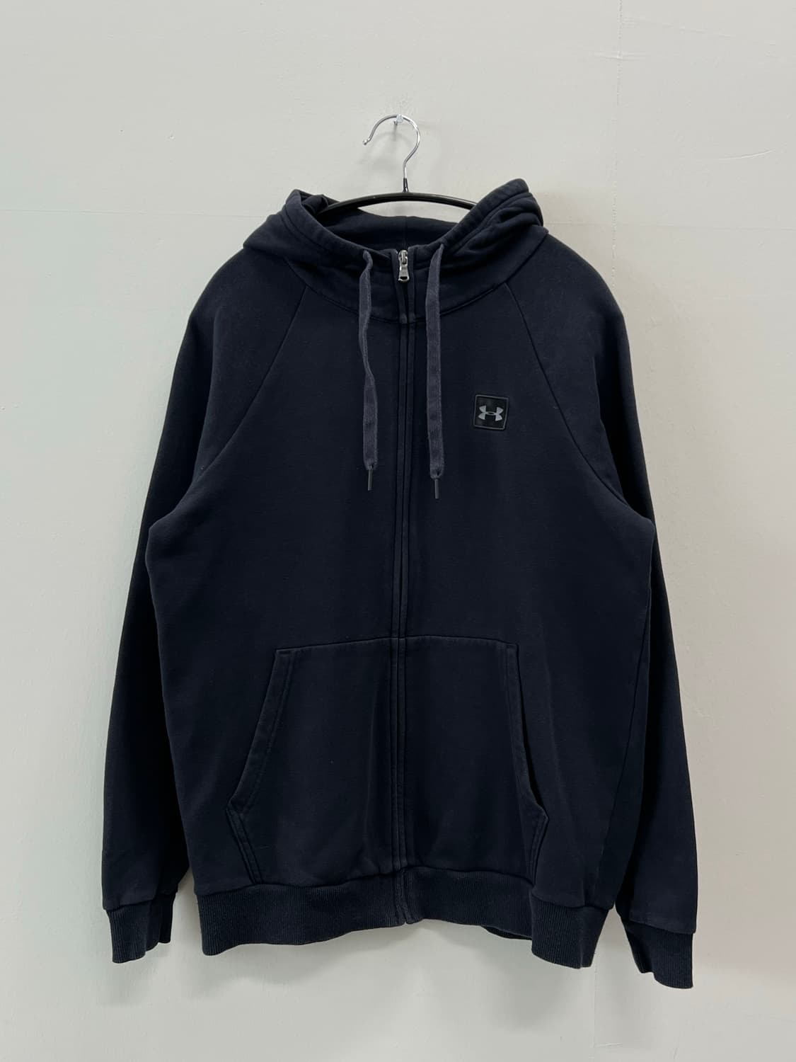 언더아머 스몰로고 후드집업 블랙 상품이미지2