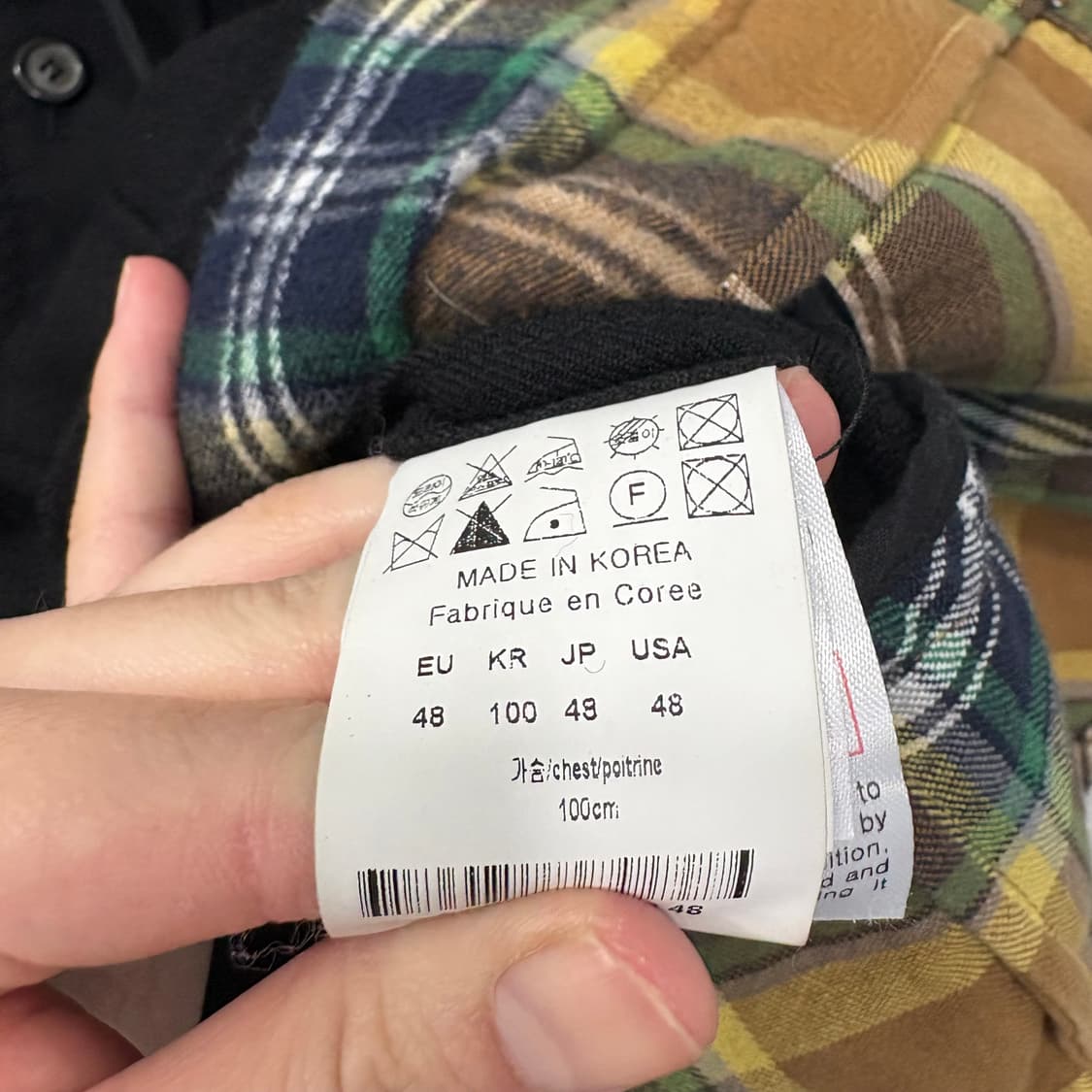 솔리드옴므 체크레이어드 자켓 상품이미지4