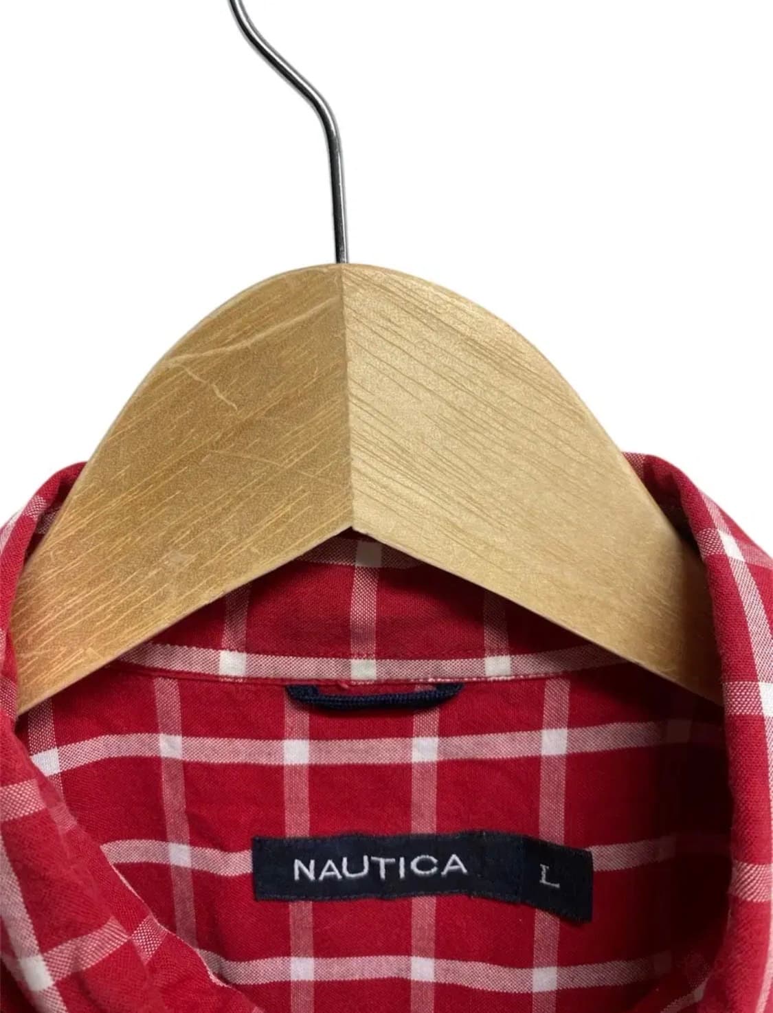 노티카 빈티지 체크 레드 남방 L-XL 상품이미지5