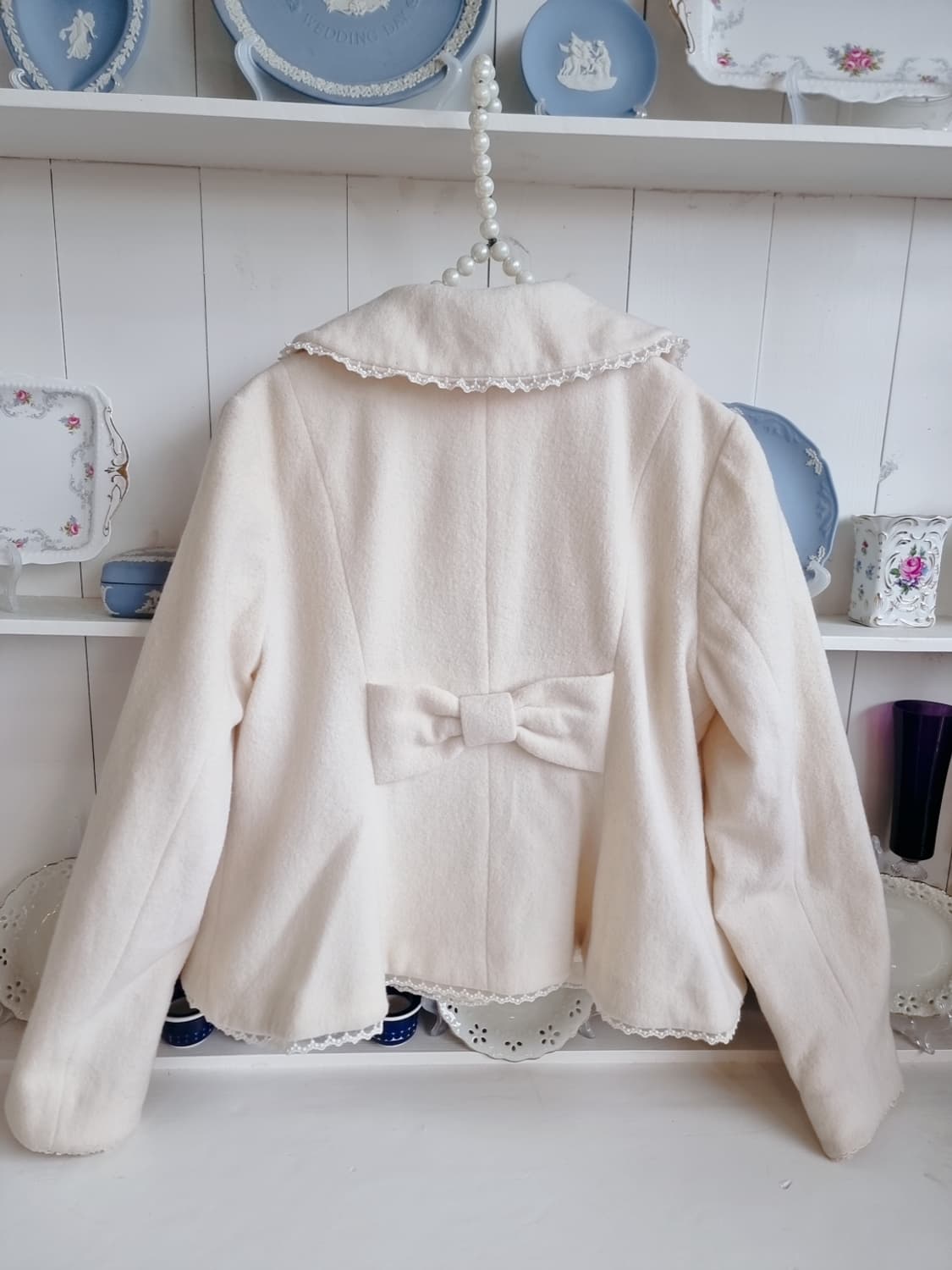 엔젤릭프리티Angelic Pretty 진주 버튼 리본 포켓 울 코트 상품이미지6