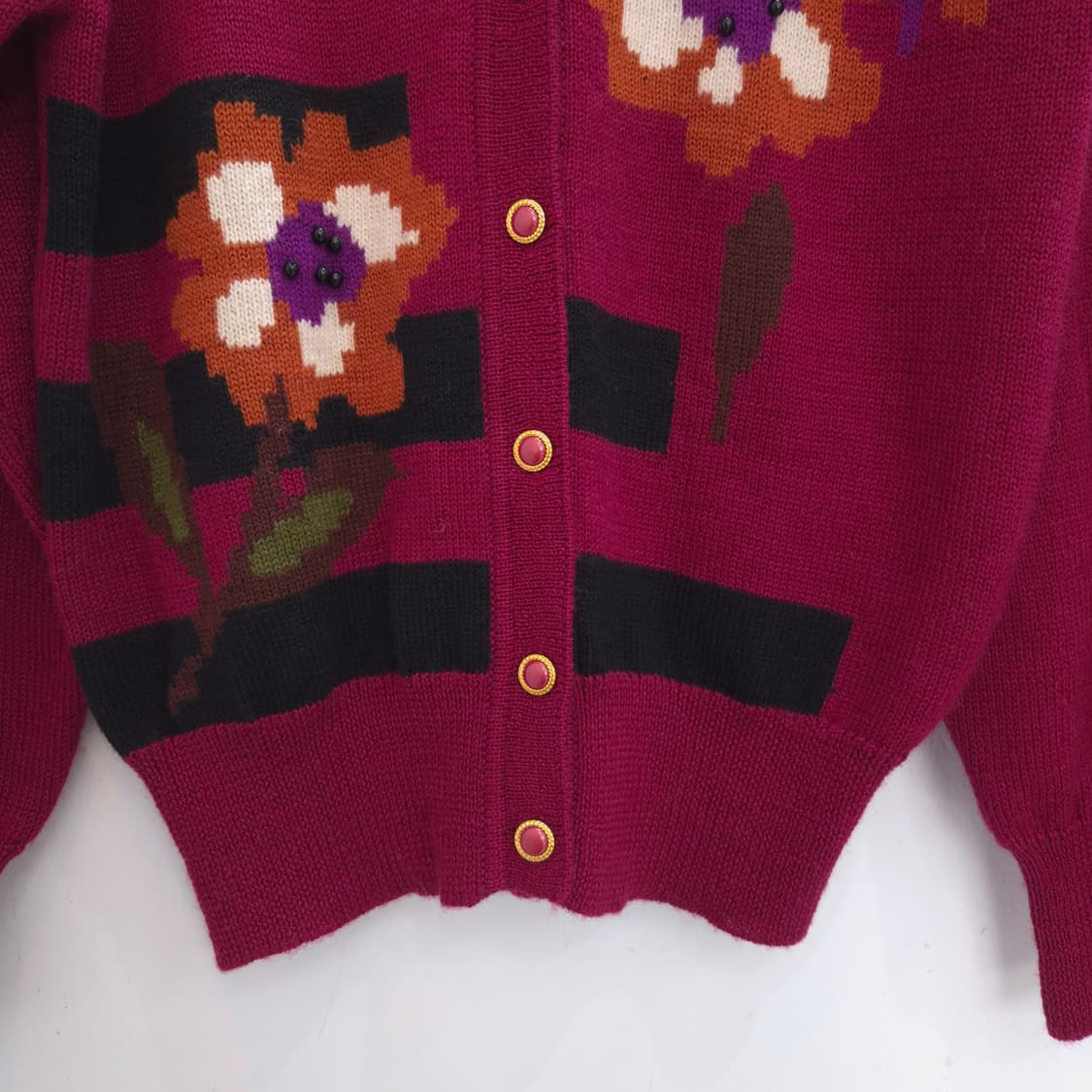 Allen a piece 앙고라 플라워 니트 가디건 상품이미지6