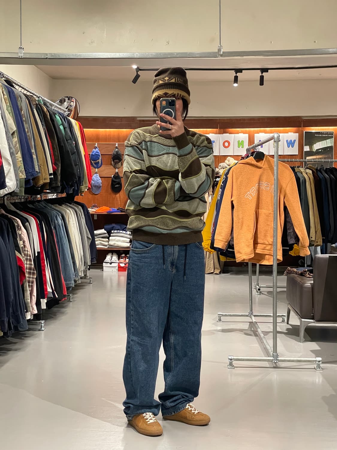 빈티지 케이블 니트 (민트초코)   상품이미지3