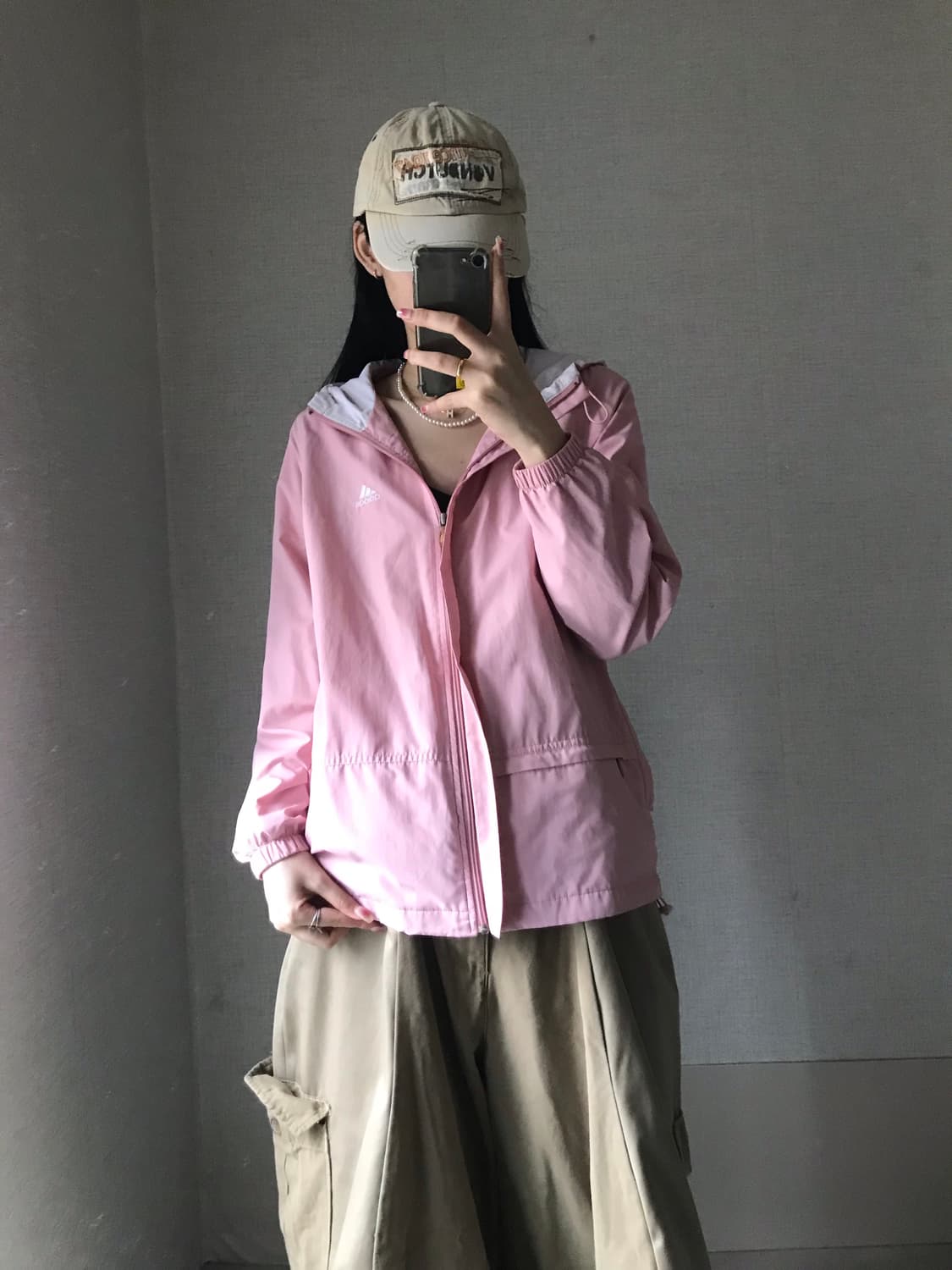 아디다스 90s 연핑크 바람막이 상품이미지3
