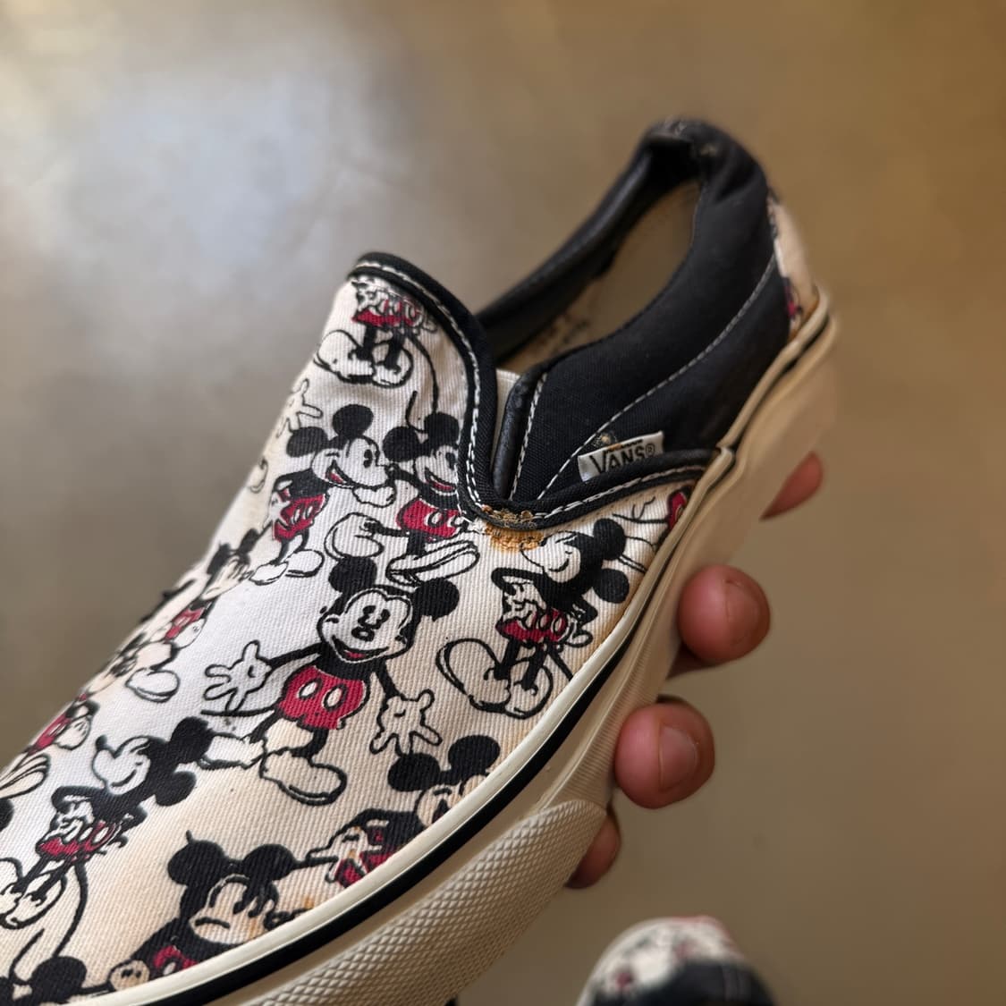 90S USA 반스 미키마우스 슬립온 상품이미지4