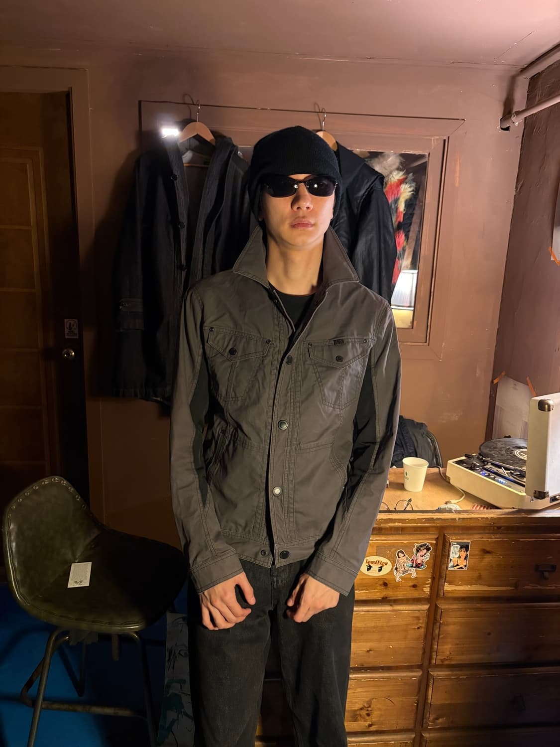 Armani exchange paneled cotton trucker 상품이미지2