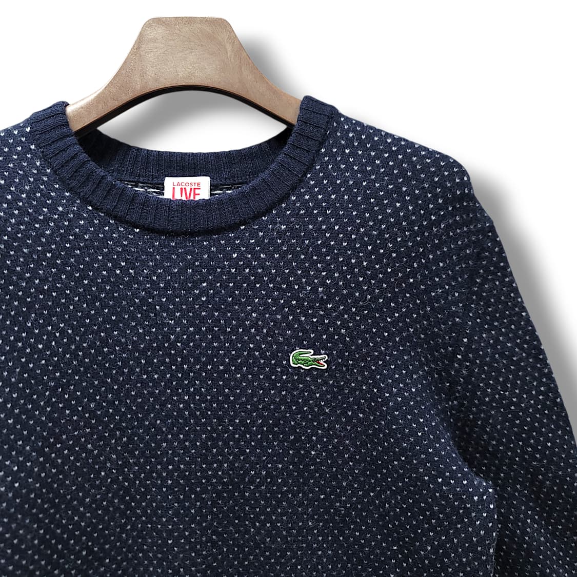 [105/5] 라코스테 네이비 토트 울&폴리 니트 상품이미지4