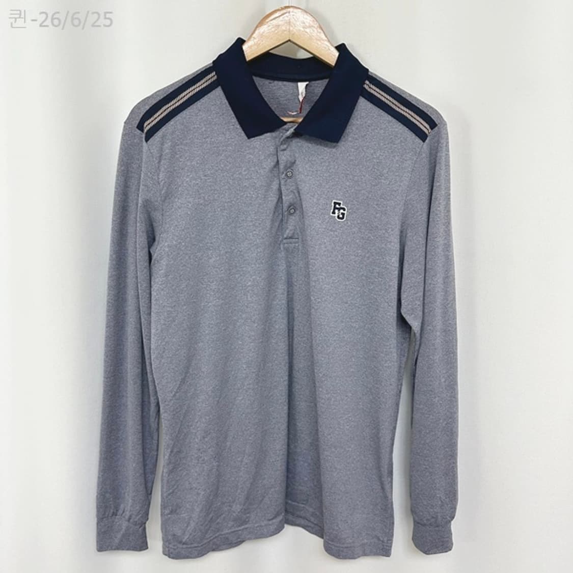 팬텀 남자 골프 긴팔티 스판 네이비 100 상품이미지1