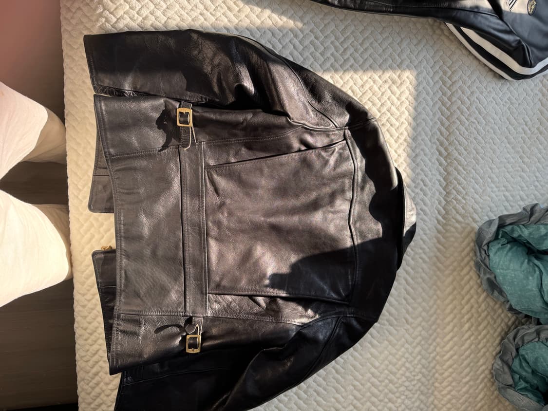 본쿠라 사샤레더 자켓 38사이즈 상품이미지4