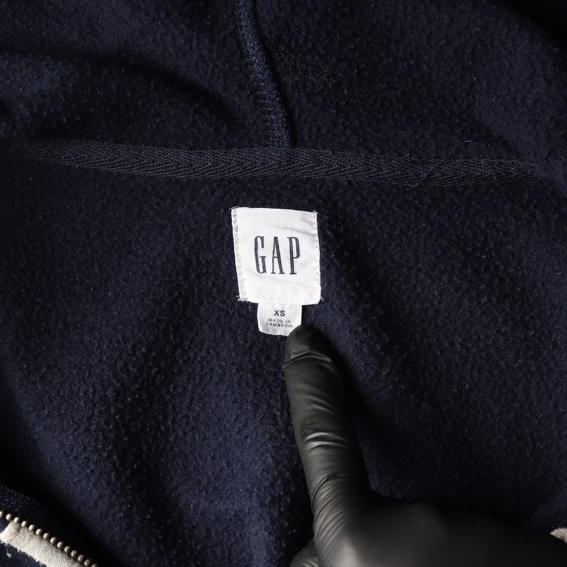 GAP 네이비 빅로고 기모 후드집업 XS 상품이미지6