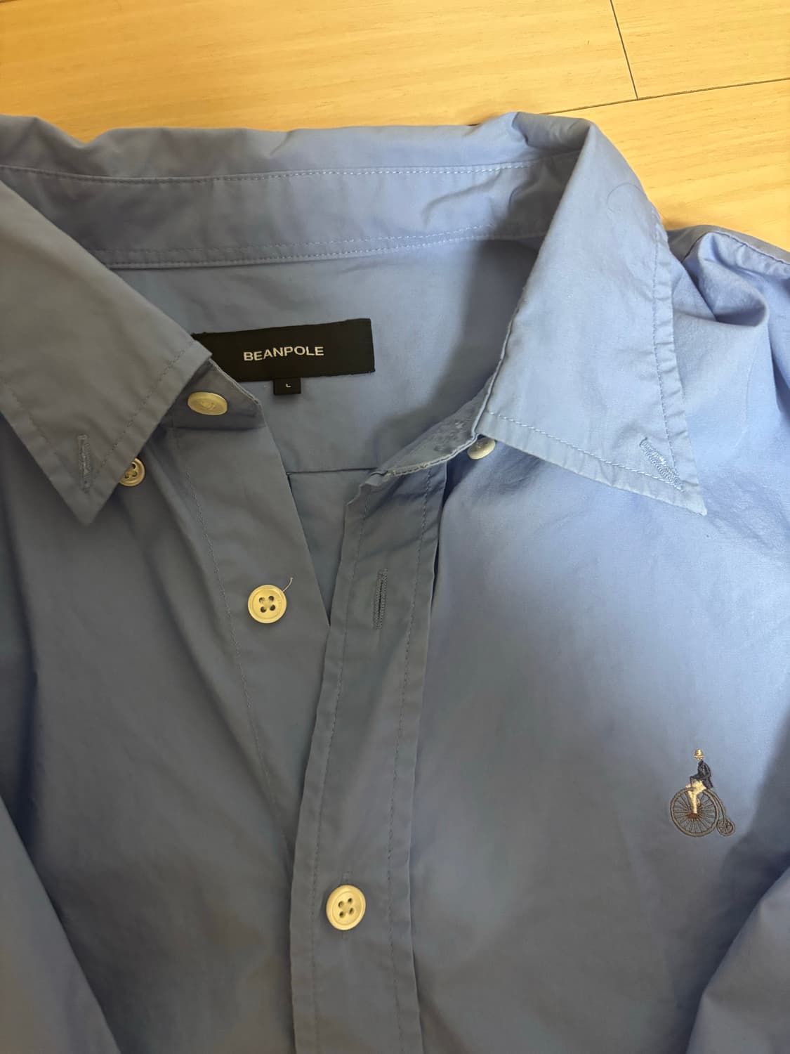 빈폴 남여공용 플레인 솔리드 셔츠 블루 L 상품이미지2