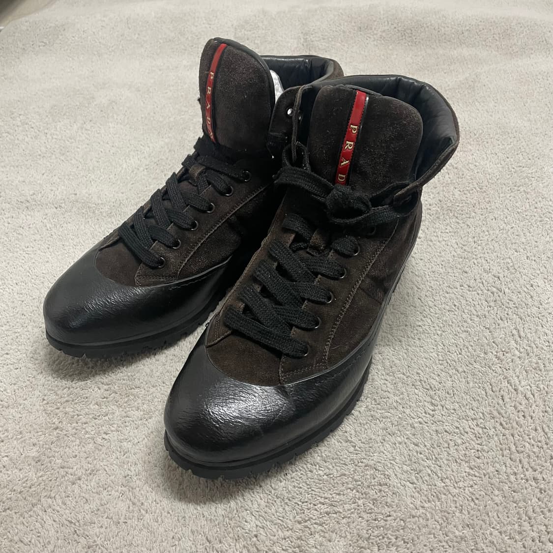 285) 프라다 스포츠 스웨이드 비브람 부츠 브라운 상품이미지4