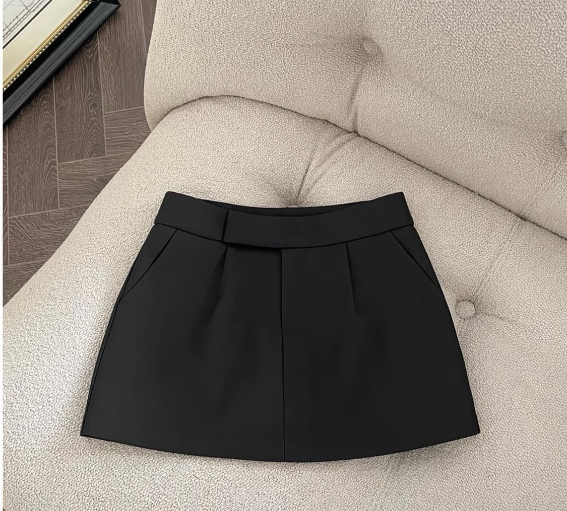 히든 지퍼 스커트 블랙 새상품 상품이미지2