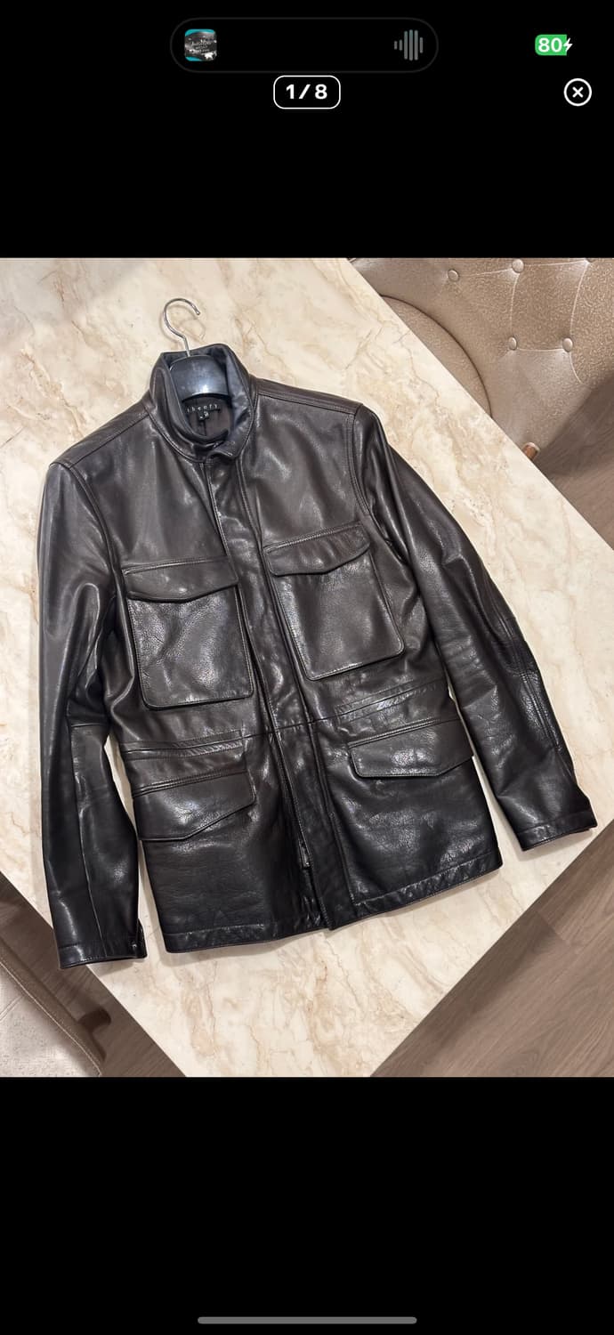 theory 띠어리 레더자켓 브라운 xs 상품이미지1