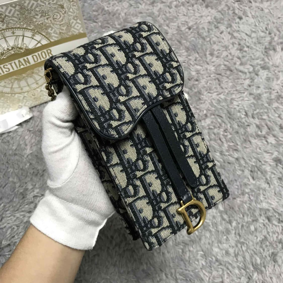 {클로젯}[풀구성 25ss]디올 오블리크 새들 폰 홀더 백 상품이미지3