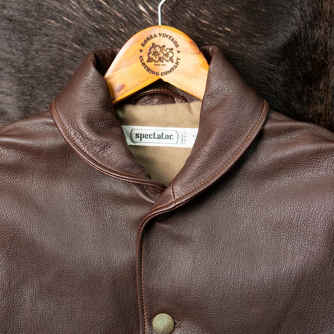 [97] 스펙테이터 14FW 161-001 디어스킨 에어맨 자켓  상품이미지3