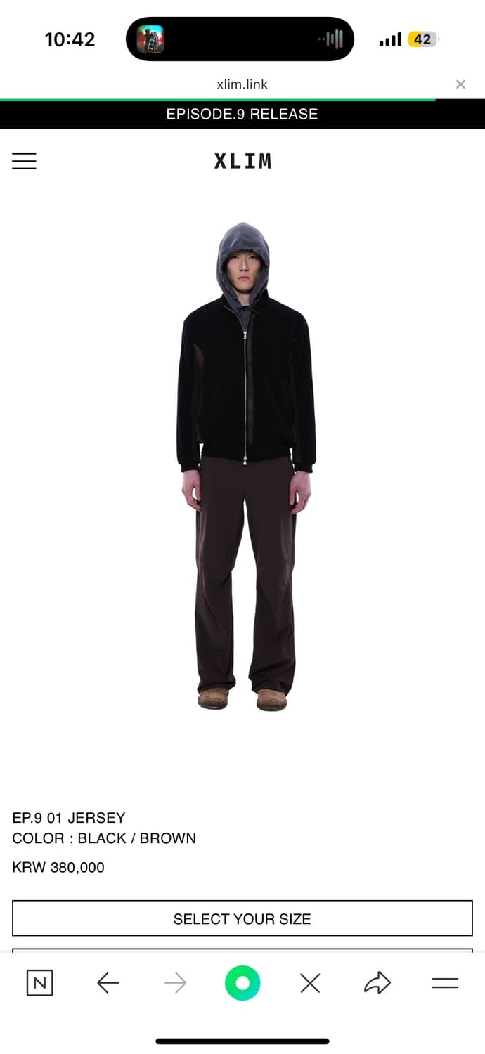 엑슬림 에피 9 져지 블랙 l판매합니다 상품이미지1