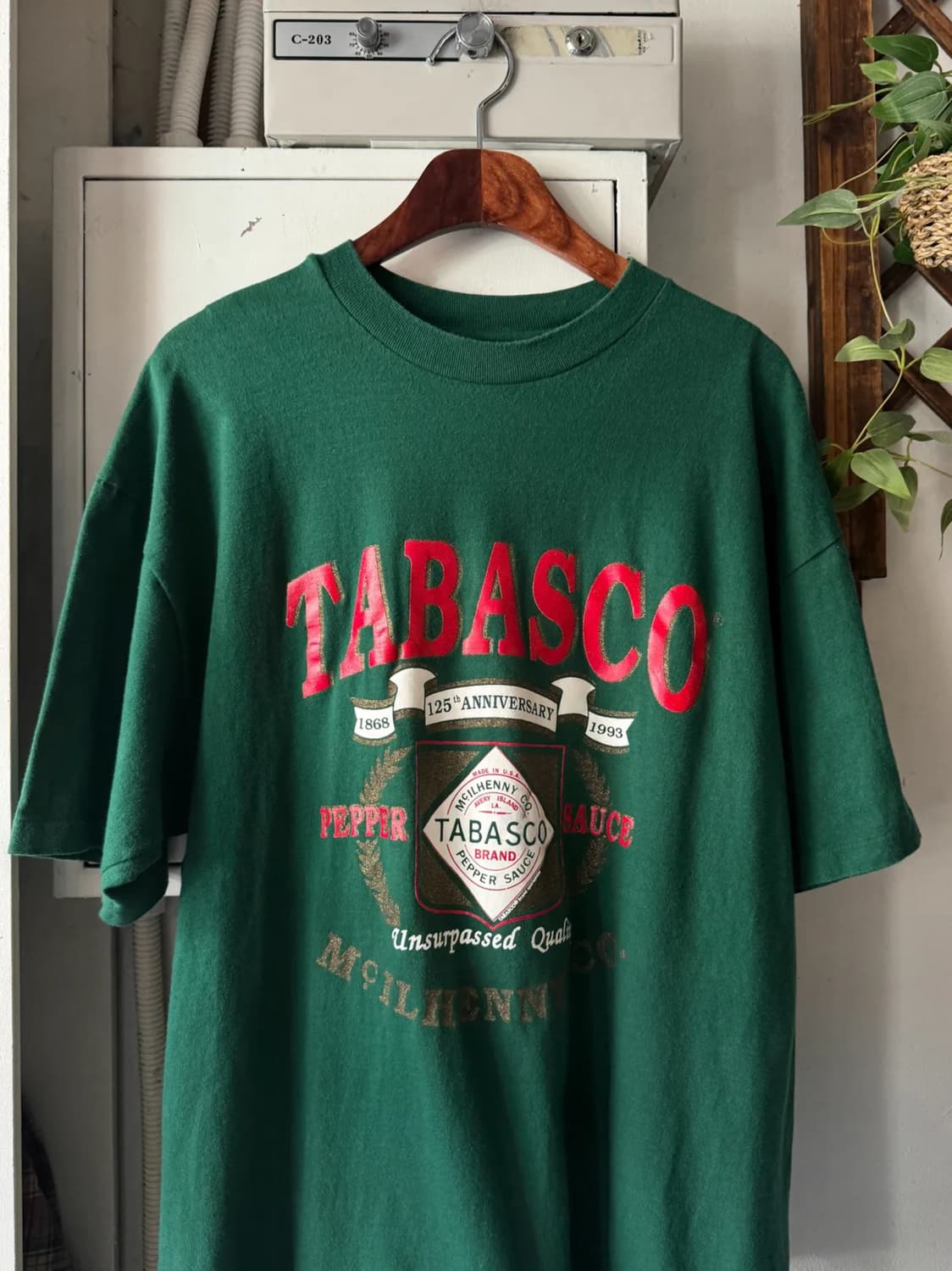 [XL]90's Hanes Made in USA 타바스코 티셔츠 상품이미지1