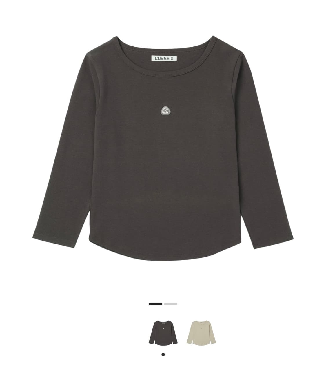 코이세이오 심볼 로고 카프리 슬리브 다크 브라운 상품이미지1