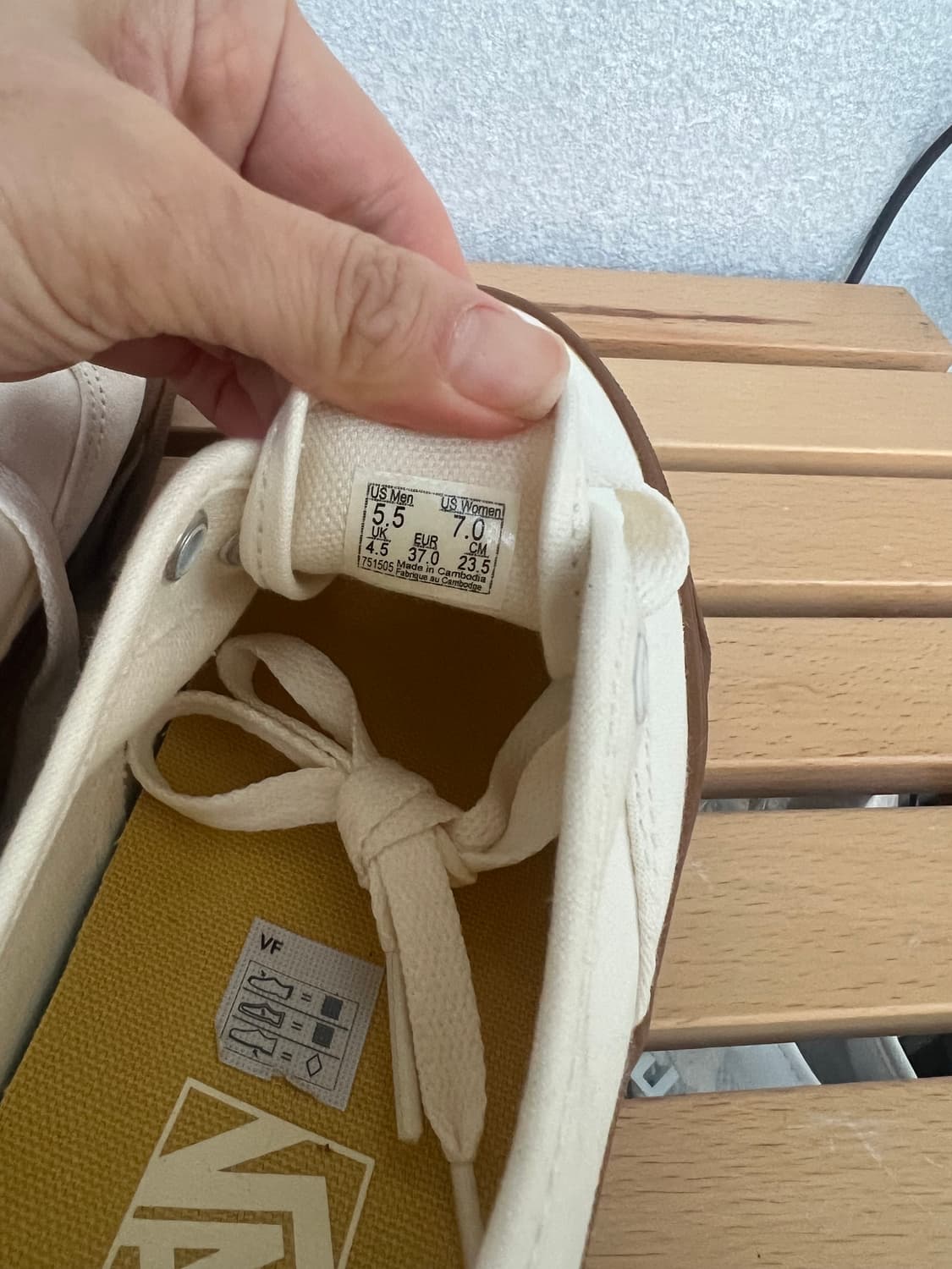 반스 어센틱 크림/브라운 (235mm) 상품이미지5