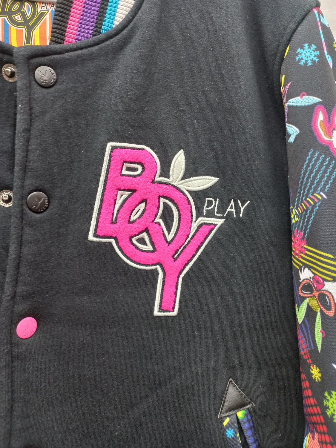 플레이보이 빅로고 누빔 블루종 스타디움 자켓 (남 95) 상품이미지5