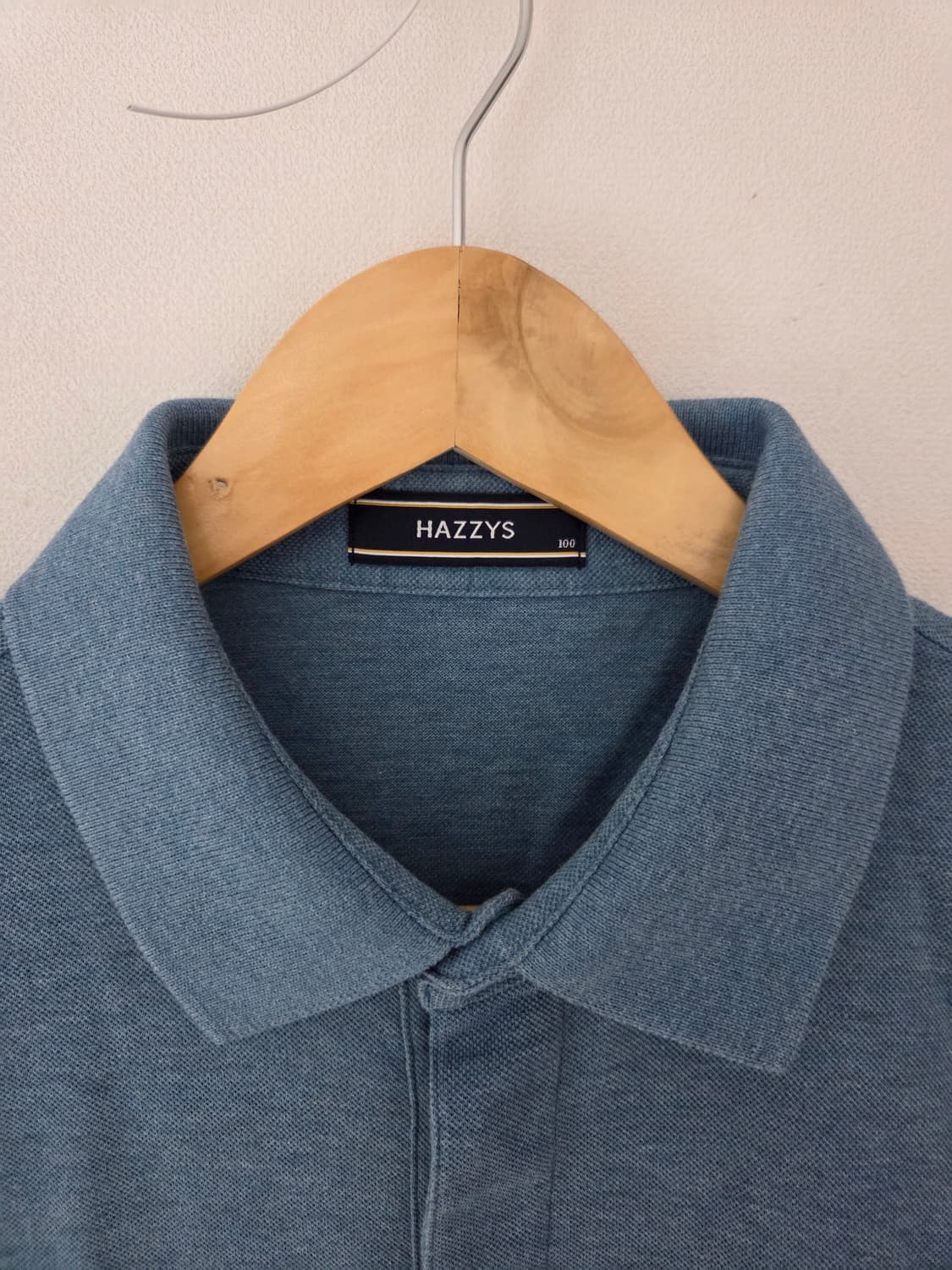 헤지스 히든버튼 블루 반팔카라티(100사이즈) 상품이미지5