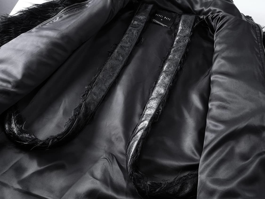 Noir Black Fur Bomber 상품이미지5