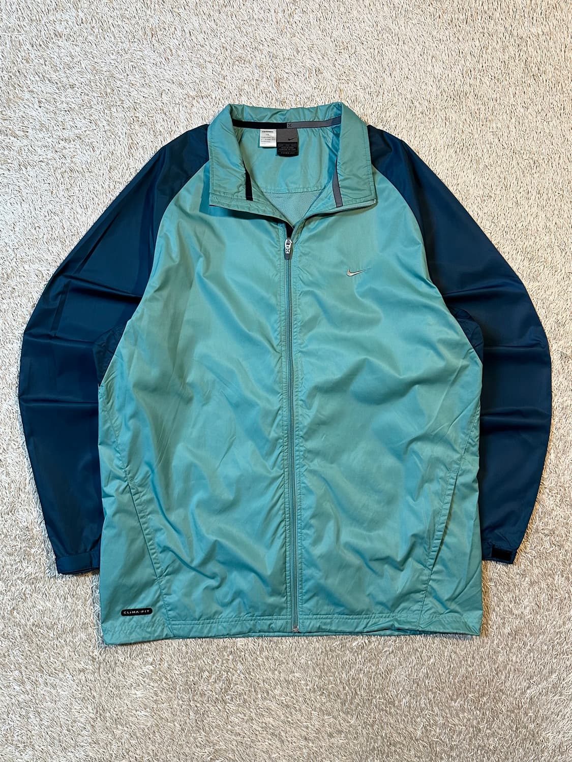 00's 나이키 올드스쿨 스우시 배색 바람막이 자켓 민트 상품이미지1